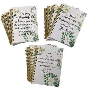 Appreciation Thank You Gifts Inspirational Spiral Notebook set of 12